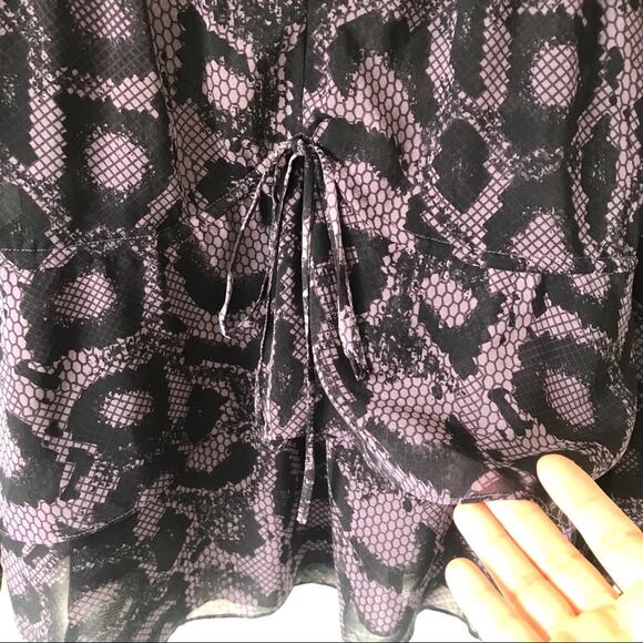 Rebecca Taylor Snake Skin Print Top Blouse - Picture 4 of 13